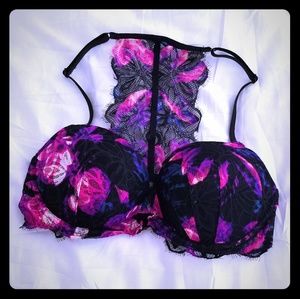 Victoria's secret Pink floral lace bra 34D